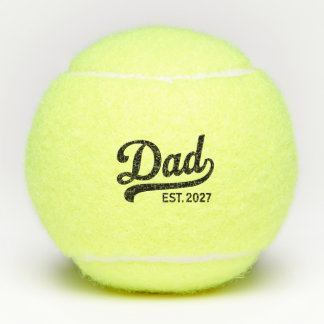 Dad Est 2027 New Father to Be Baby Announcement  Tennis Balls