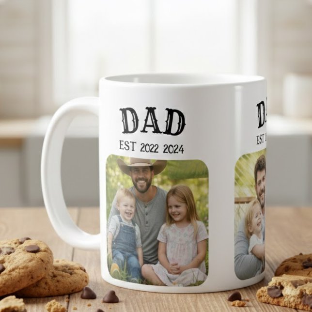 Dad Est 3 Photo Coffee Mug (Creator Uploaded)