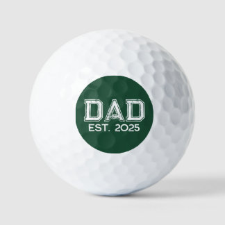 Dad Est. Custom Year Father's Gift Golf Balls