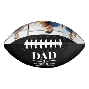 Dad Est. Year Name Number 3 Photo Bold Font Football