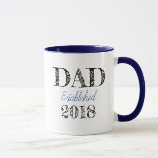 DAD Established 2018 customisable Mug