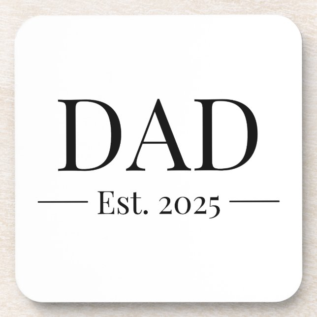 Dad Established 2025 Coaster (Front)