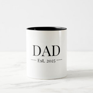 Dad Established 2025 Two-Tone Coffee Mug