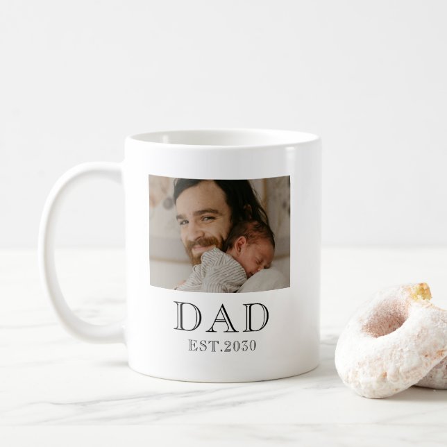Dad Established 2 Photo  Coffee Mug (With Donut)