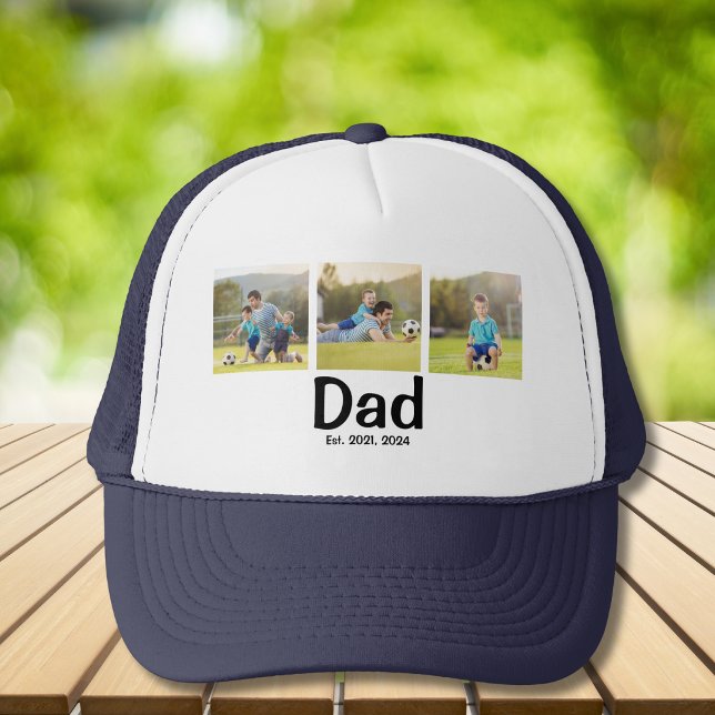 Dad Established 3 Photo  Trucker Hat (Creator Uploaded)