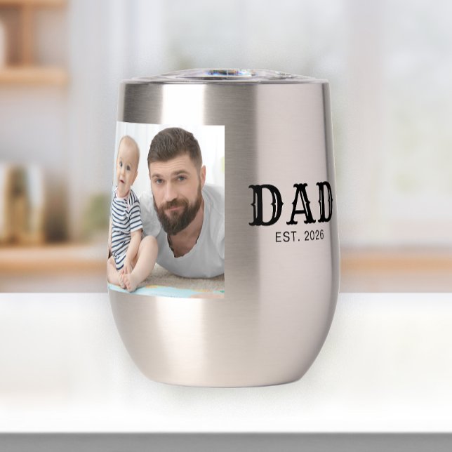 Dad Established Black Typography Photo (Creator Uploaded)