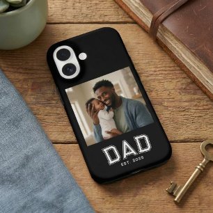 Dad Established Bold Black Photo iPhone 16 Case