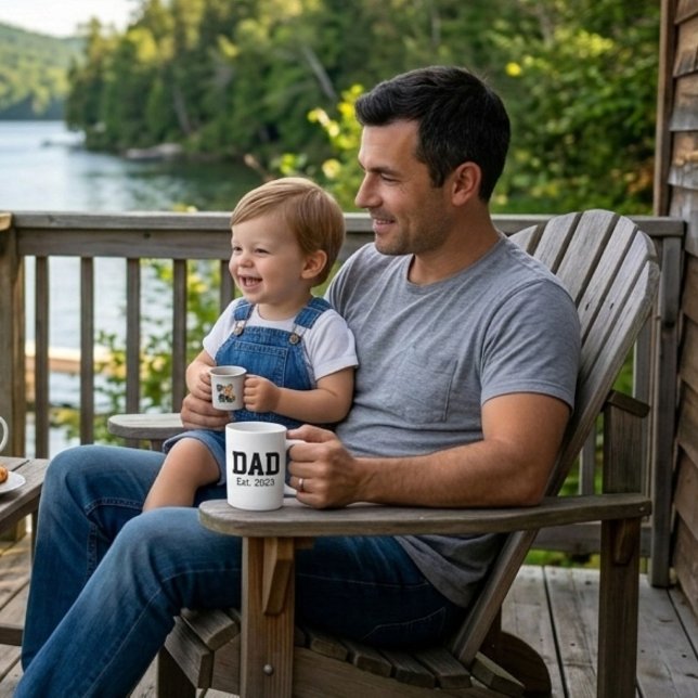 Dad Established Bold Black Text White Coffee Mug (Creator Uploaded)