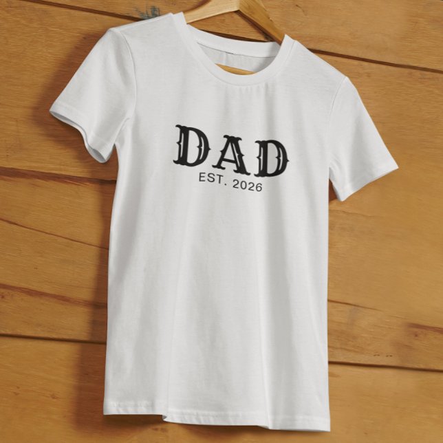 Dad Established Bold Black Typography T-Shirt (Creator Uploaded)