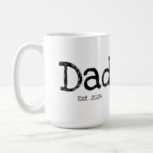 Dad Established Bold Black White Coffee Mug