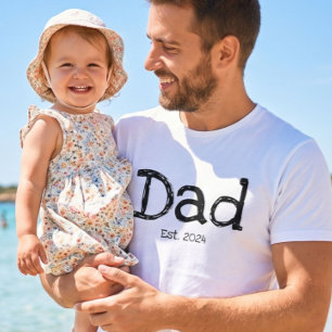Dad Established Bold Black White T-Shirt