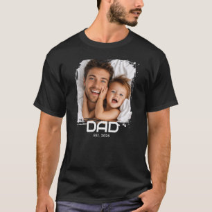 Dad Established Bold Photo T-Shirt
