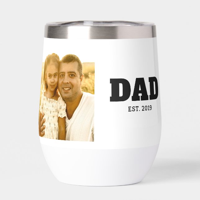 Dad Established Bold White Photo (Back)