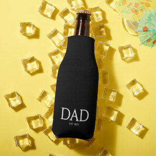 Dad Established Classic Caps Black Bottle Cooler