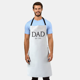 Dad Established Classic Caps Fathers Day Apron
