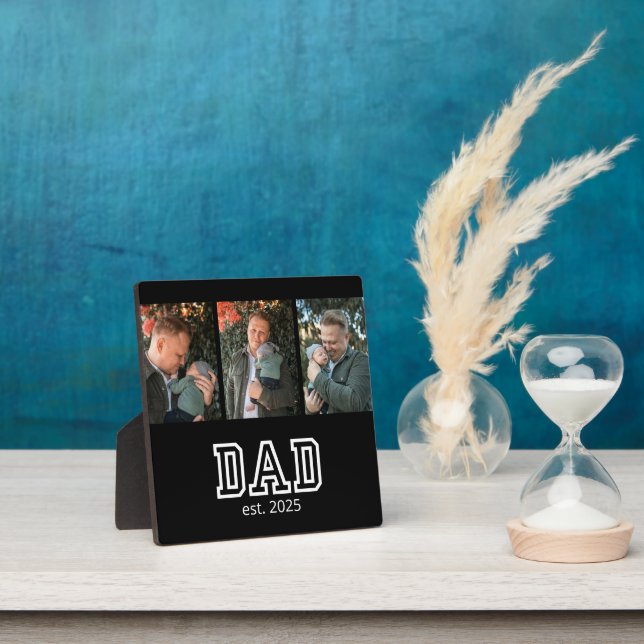 Dad Established Custom Year 3 Photo Plaque (Insitu)