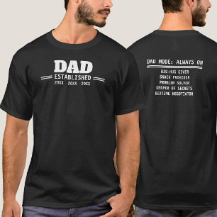 Dad Established Fatherhood Gift T-Shirt