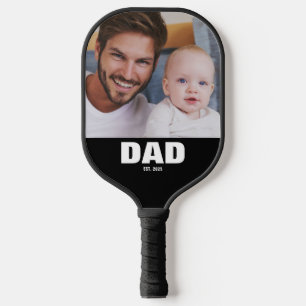 Dad Established Fun Photo Pickleball Paddle