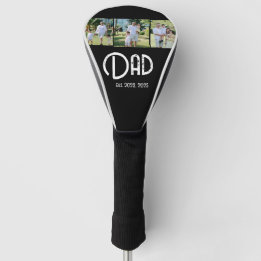 Dad Established Grunge text 3 photo Golf Head Cover