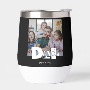 Dad Established Modern 3 Kids Photo Collage