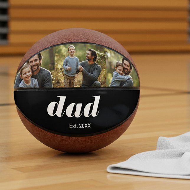 Dad Established Modern 3 Photo Basketball (Creator Uploaded)