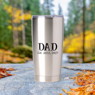  Dad Established Modern Minimalist Insulated Tumbler