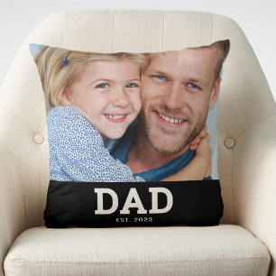 Dad Established Modern Photo Cushion