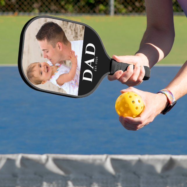Dad Established Modern Photo Pickleball Paddle (Insitu)