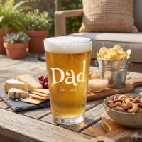 Dad Established New Dad Fun Text Bold Simple Beer