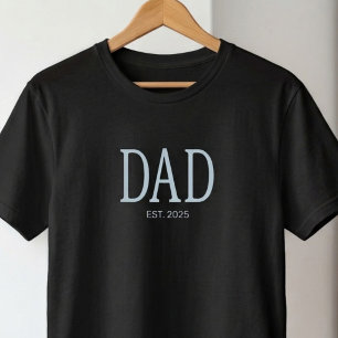Dad Established New Dad Gift Black T-Shirt