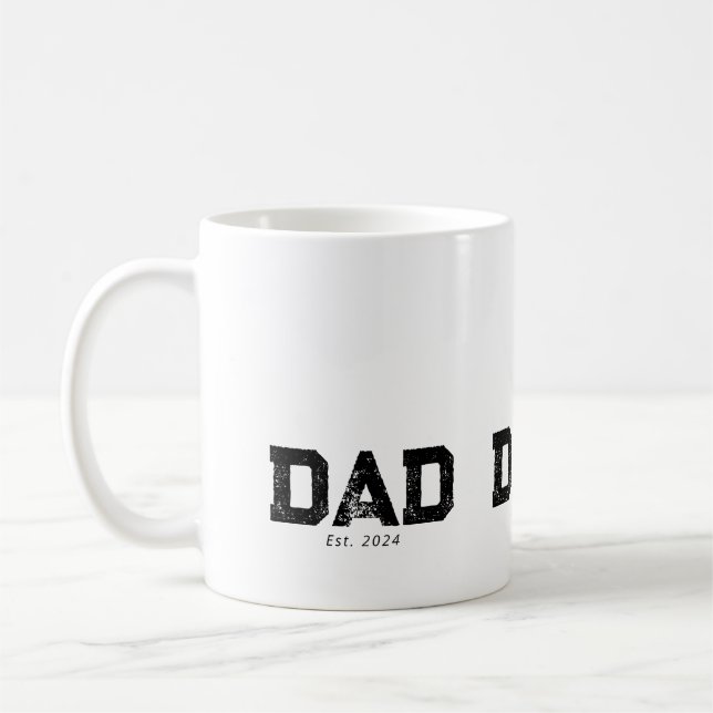 Dad Established New Dad Gift Coffee Mug (Left)