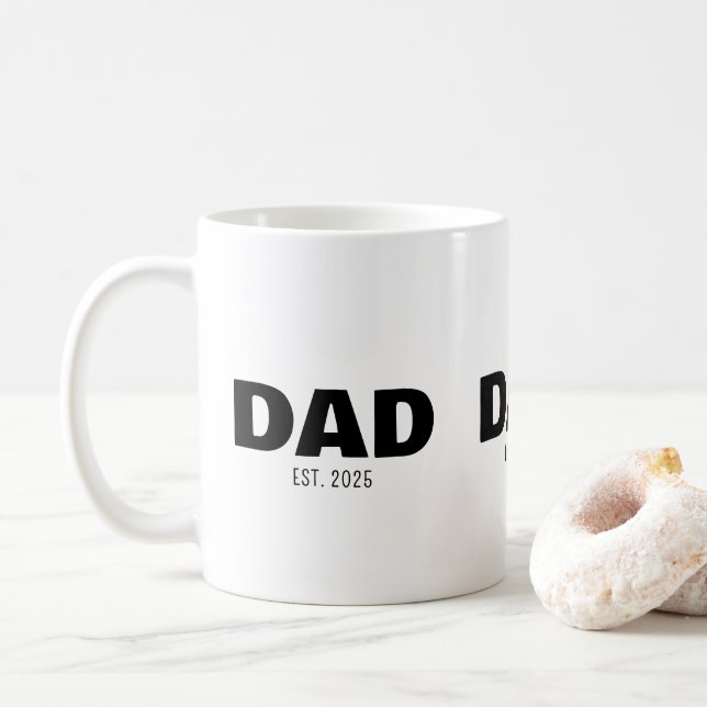 Dad Established New Dad Gift Coffee Mug (With Donut)