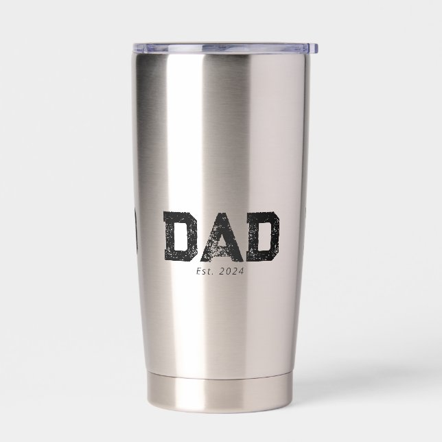 Dad Established New Dad Gift Insulated Tumbler (Left)