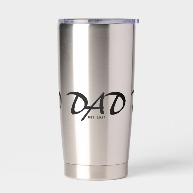 Dad Established New Dad Gift  Insulated Tumbler (Left)
