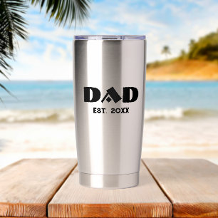Dad Established New Dad Gift Insulated Tumbler