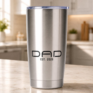 Dad Established New Dad Gift  Insulated Tumbler