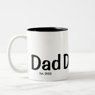 Dad  Established New Dad Gift  Two-Tone Coffee Mug