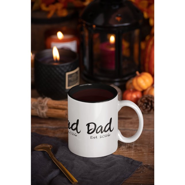 Dad Established new dad gift two tone Mug (Creator Uploaded)