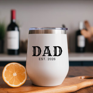 Dad Established New Dad Gift White Black