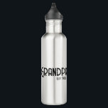 Dad Established New Grandpa Gift 710 Ml Water Bottle<br><div class="desc">Custom Date Dad Established New Grandpa Gift Grunge black font design. Switch out the date and switch "Grandpa" for how you call your Grandfather or "Pops".</div>