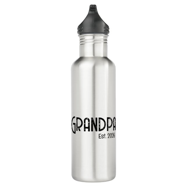 Dad Established New Grandpa Gift 710 Ml Water Bottle (Right)