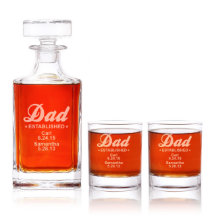 Dad Established Nice Rocks Glass Set w/ Decanter