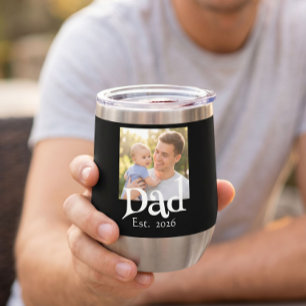 Dad Established Photo Black Fun Bold Simple
