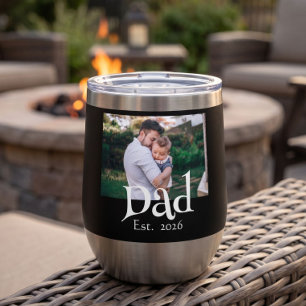 Dad Established Photo Black Fun Bold Simple