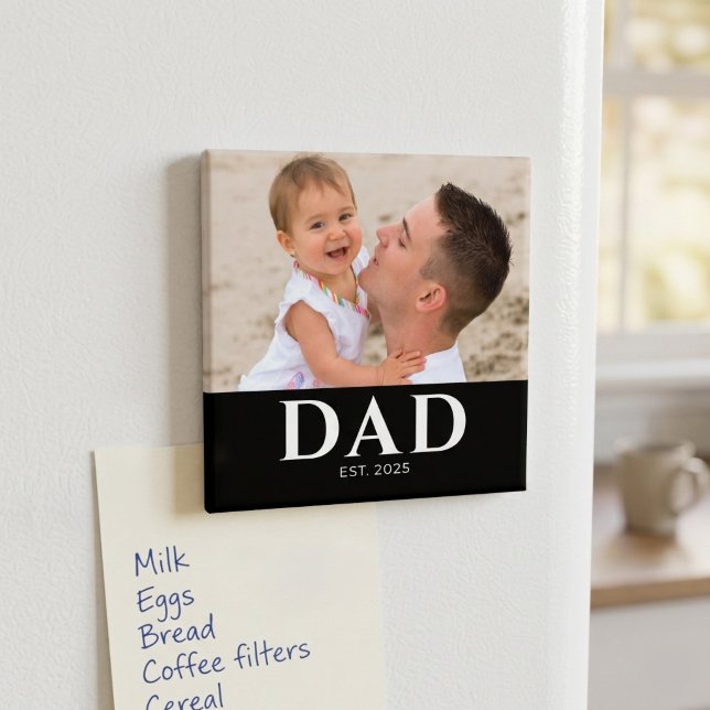 Dad Established Photo Father’s Day  Magnet (Creator Uploaded)