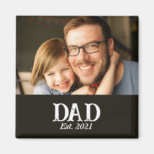 Dad Established Photo Father's Day Gift Magnet