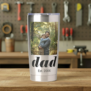 Dad Established Photo Father's Day Insulated Tumbler