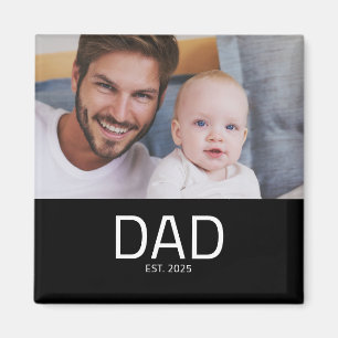 Dad Established Photo Father's Day Magnet