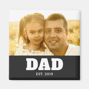 Dad Established Photo Father's Day Magnet