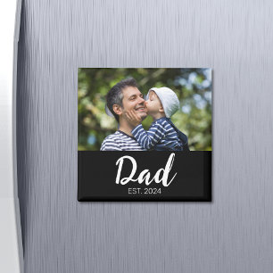 Dad Established Photo Father's Day Magnet